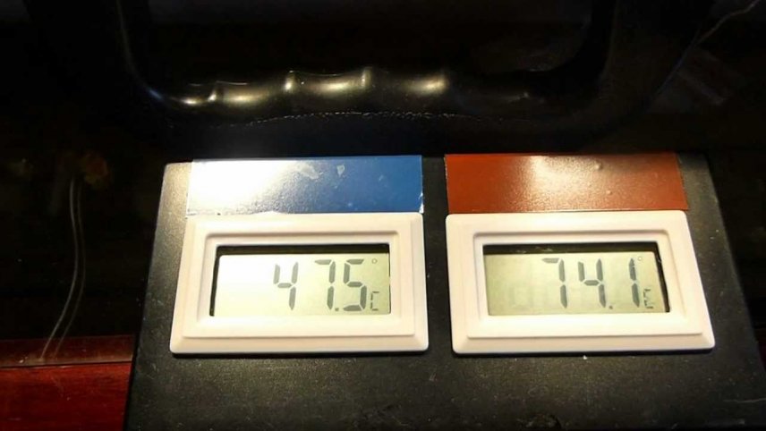 遮熱ガラスコーティング　温度測定結果