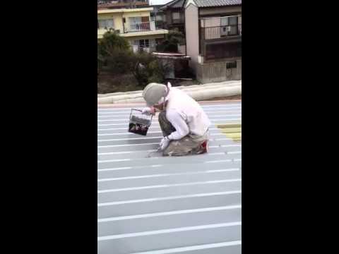 屋根塗装 愛知県名古屋市 あま市で屋根塗装を施工中～上塗り塗装編～