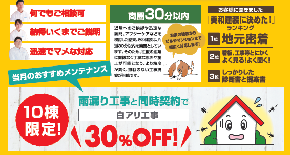 ■6月のチラシ　シロアリ工事30％オフ！