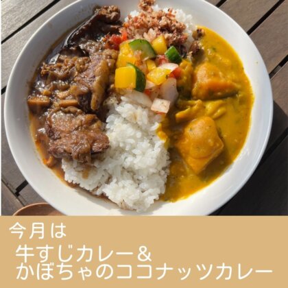 牛すじカレー＆かぼちゃのココナッツカレー🍛