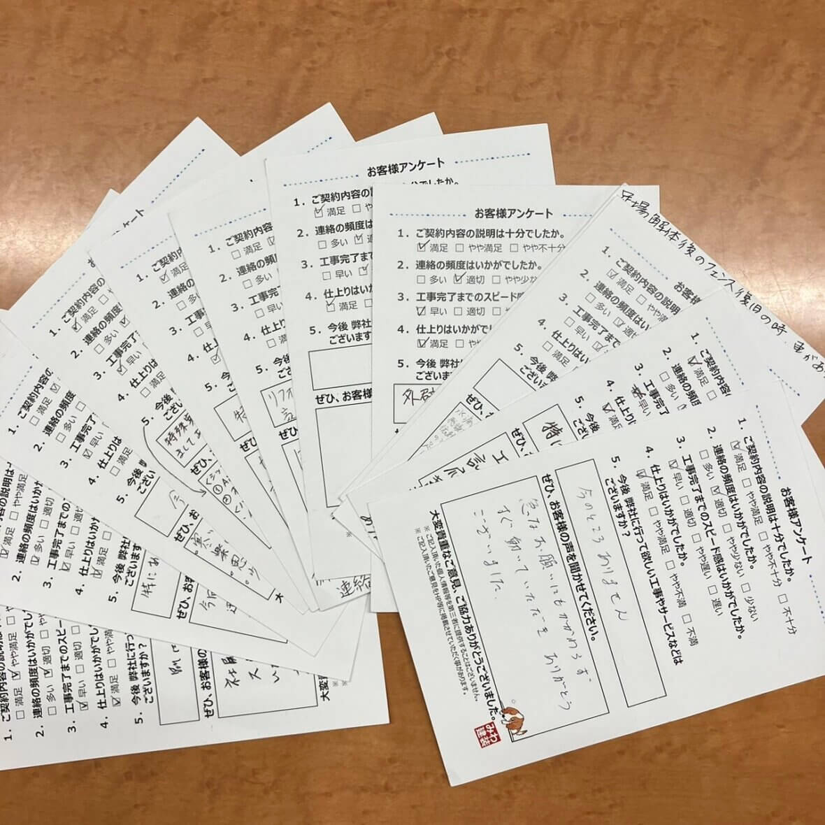 1月のお客様アンケート 〔口コミ・レビュー〕