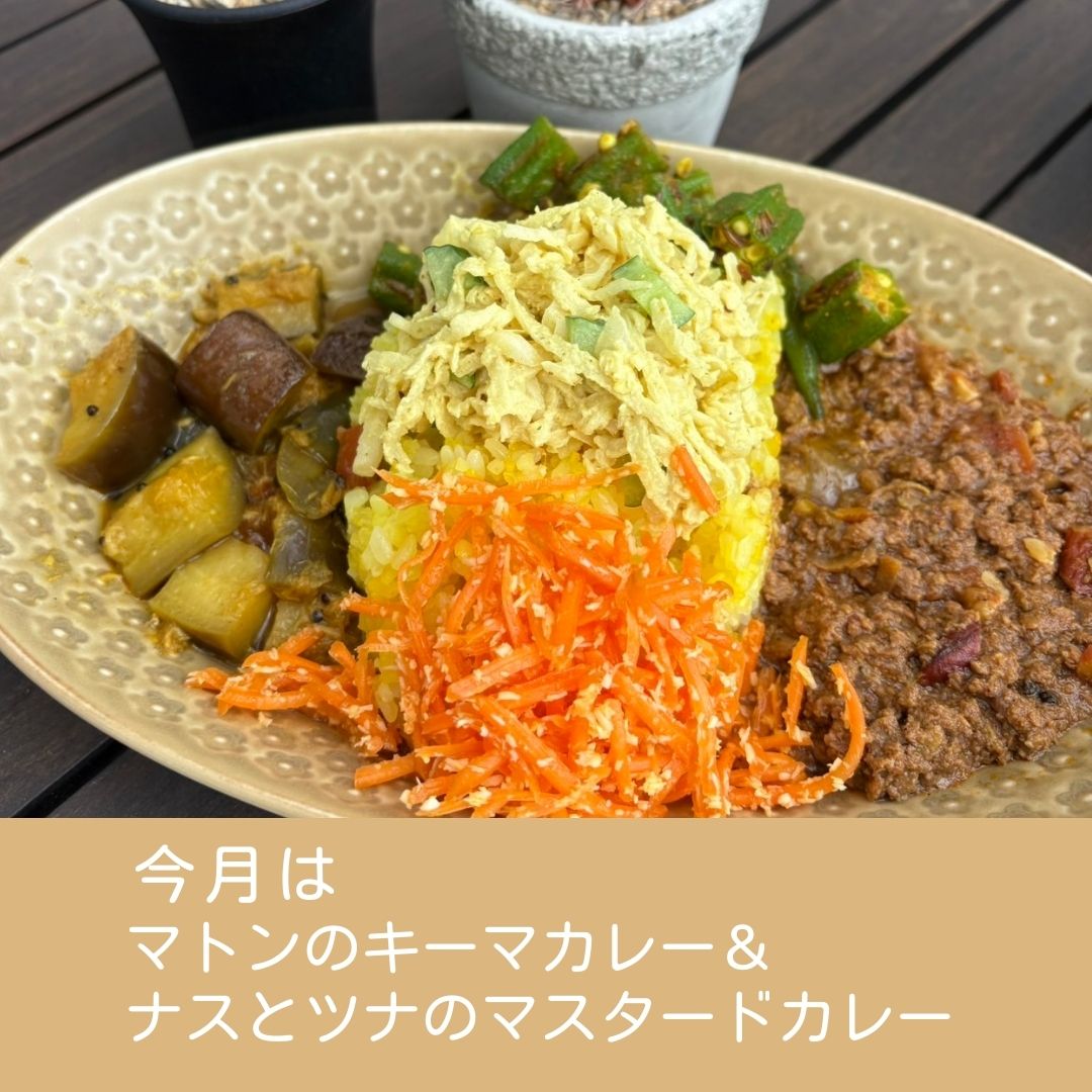 マトンのキーマカレー&ナスとツナのマスタードカレー🍛