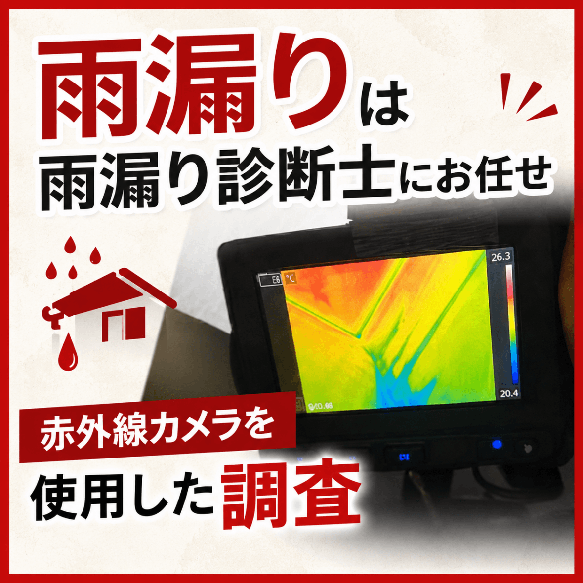 雨漏り診断士によるお家の雨漏り調査