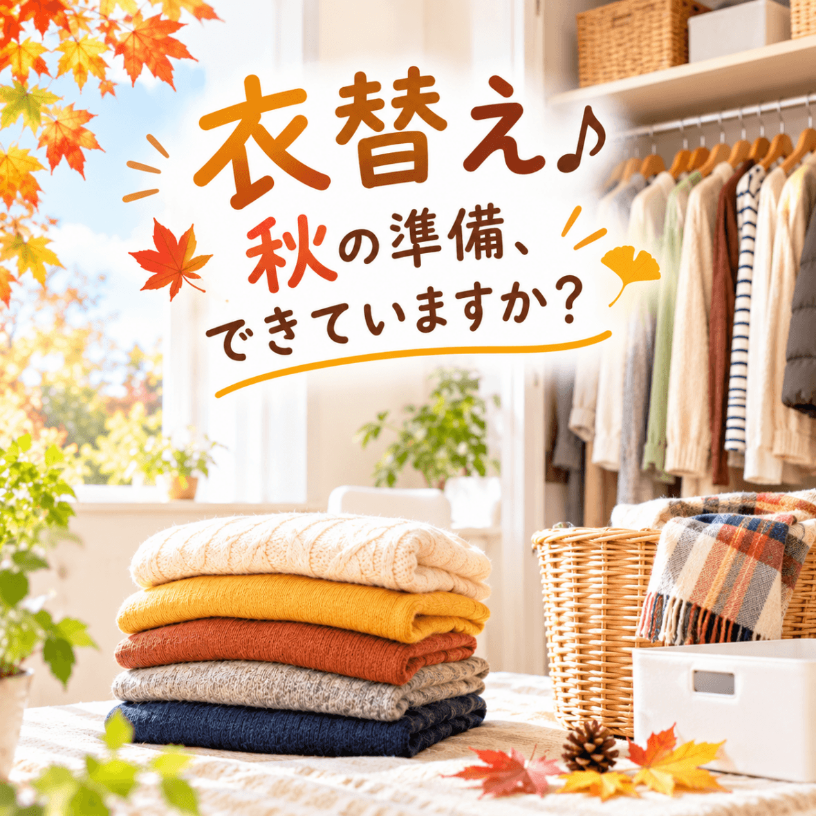 衣替え♪秋の準備、できていますか？